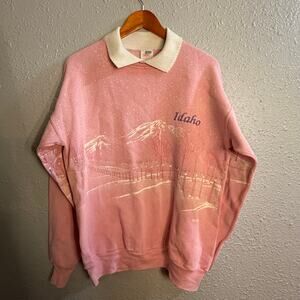 Vintage 1991 San Segal Idaho Sweat Shirt Womens Pink Size XL Ultra Sweats